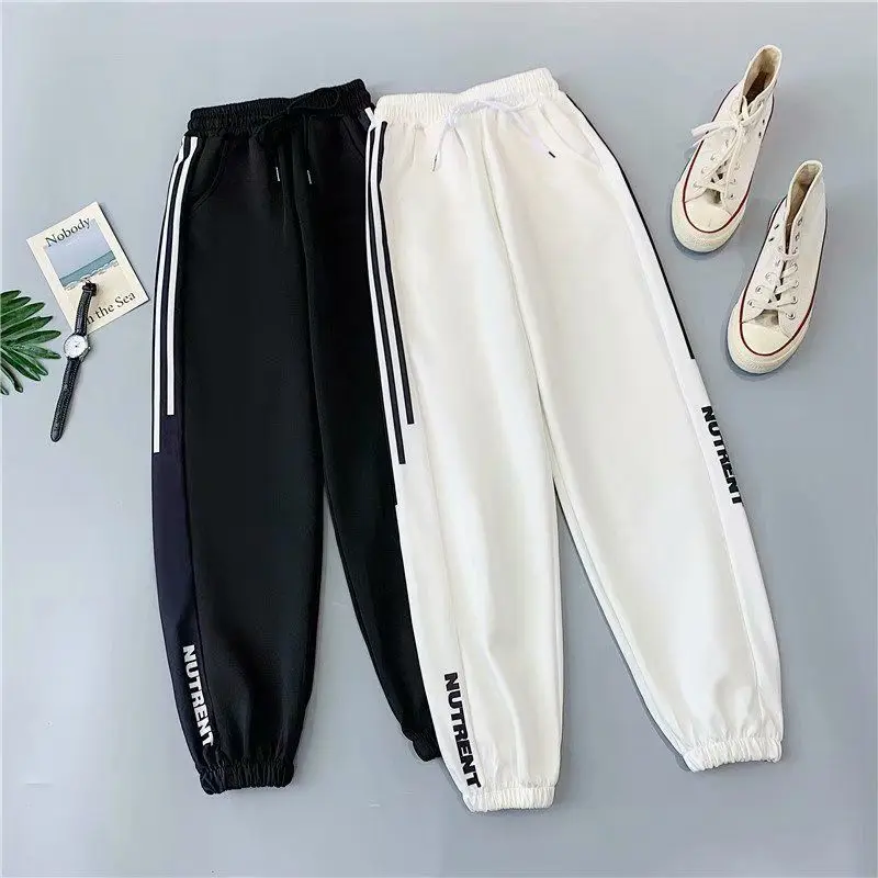 Top Trends: Oversize Pants Women 2022 Streetwear Baggy Sweatpants Women Casual Trousers Joggers Black Hip Hop Sports Pants Loose Shoppable Styles