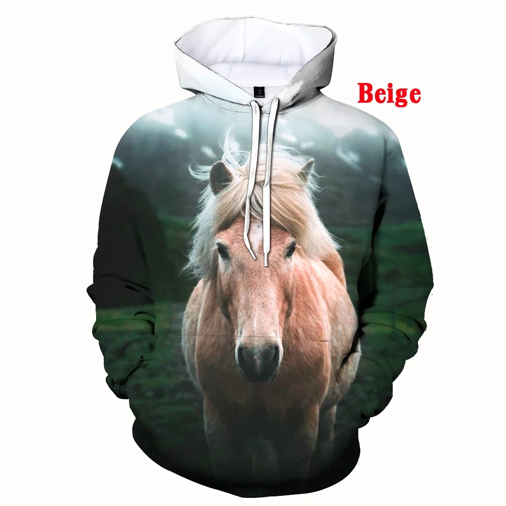 Top Trends: Autumn Fashion Animal Horse 3D Printed Hoodies Men Women Casual Sweaters Cartoon Streetwear Long Sleeve Sport Pullover Shoppable Styles - Image 3