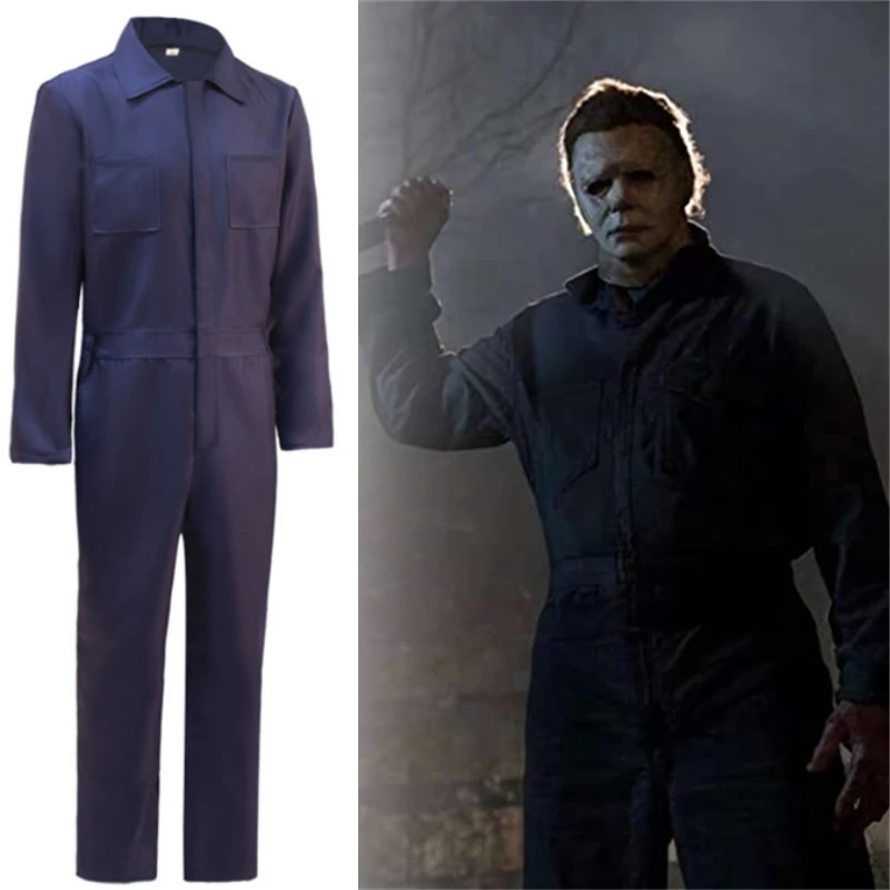 Top Trends: Halloween Michael Myers Costume For Adult, Horror Killer Cosplay Props Jumpsuit Coveralls Halloween Party For Men Women Shoppable Styles