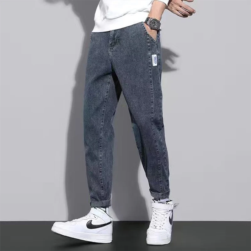 Top Trends: Spring Autumn Y2K Korean Vintage Harajuku Jeans Men Male Clothes Loose Casual Trousers Stretch Leggings Trend All Match Pants Shoppable Styles