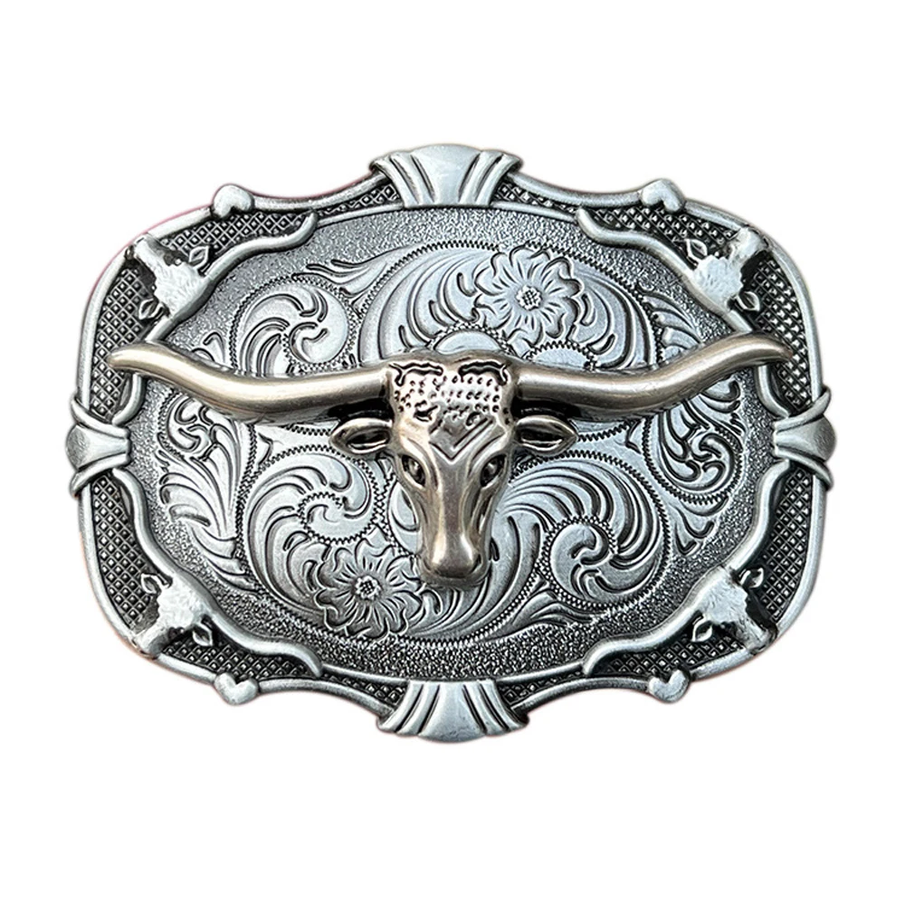 Top Trends: Rodeo Bull Head Belt Buckles For Men Western Cowboys Brand Designer Hebilla Cinturon Hombre Male Waistband Button Dropshipping Shoppable Styles