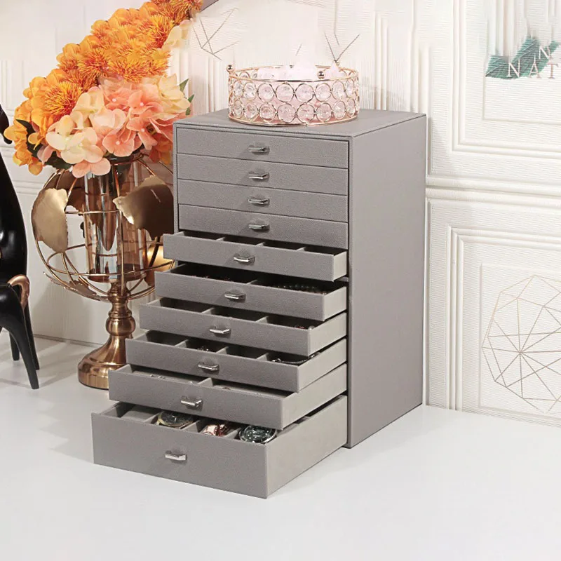 Top Trends: Big Size Jewelry Box Drawer Ring Necklace Bracelet Jewelry Boxes Organizer Earrings Tray Display Accessories Separator Storage Shoppable Styles - Image 5