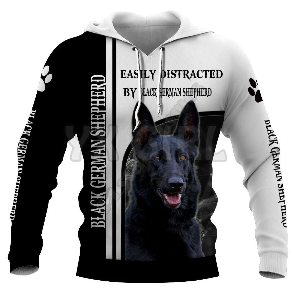 Top Trends: Easily Distracted By Black German Shepherd 3D Printed Hoodies Unisex Pullovers Funny Dog Hoodie Casual Street Tracksuit Shoppable Styles