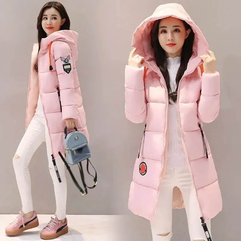 Top Trends: Long Winter Parkas Jacket Women's Large Size Loose Down Cotton Coats Casual Hooded Cotton-padded Outwear Woman Puffer Parka Coat Shoppable Styles