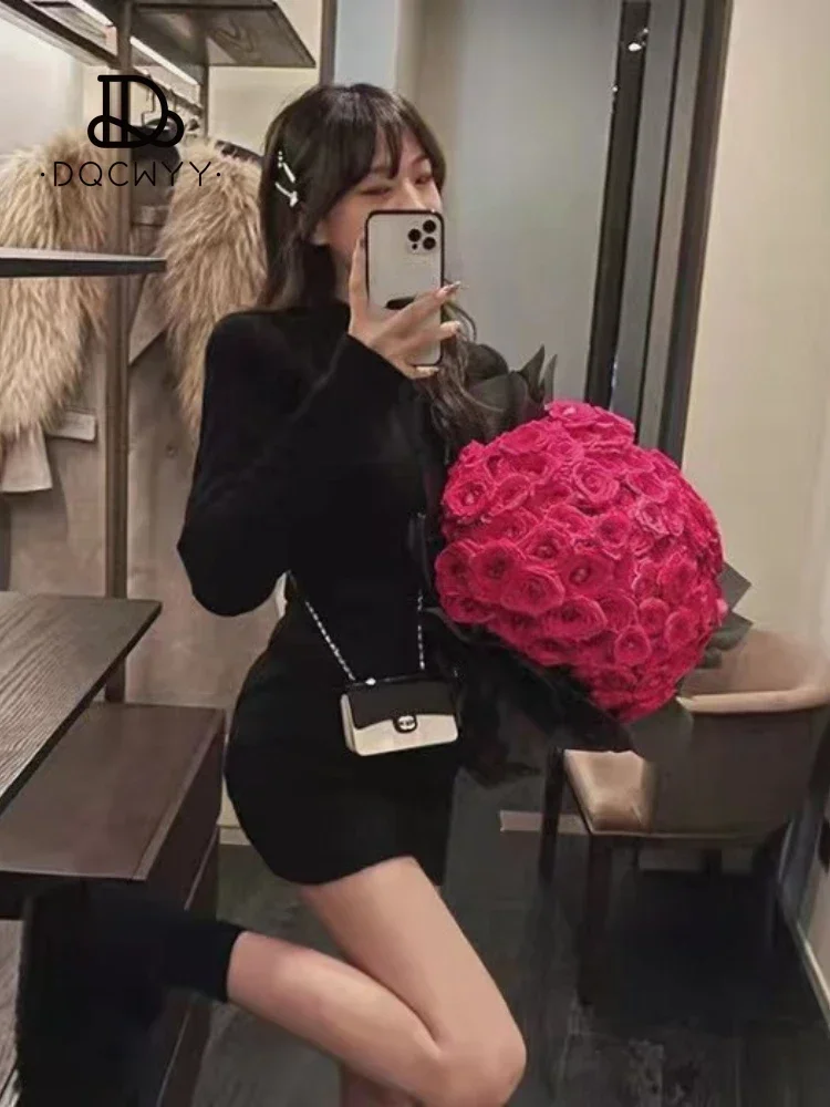 Top Trends: Sets To Dress Casual High Waist Wrapped Hip Short Skirt New Korean Fashion Slim Fit Long Sleeve 2023 Autumn Winter Two Piece Set Shoppable Styles - Image 6