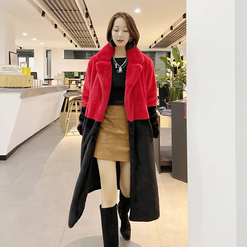 Top Trends: 2023 Autumn Winter New Women's Fashionable Splicing With Cotton Thickened Loose Windproof Imitation Rex Rabbit Fur Coat Jacket Shoppable Styles