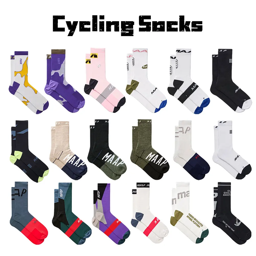 Top Trends: MAP Cycling Socks Professional Brand Bike Socks Breathable MTB Road Bicycle Socks Men Women Outdoor Sport Football Basketball Shoppable Styles