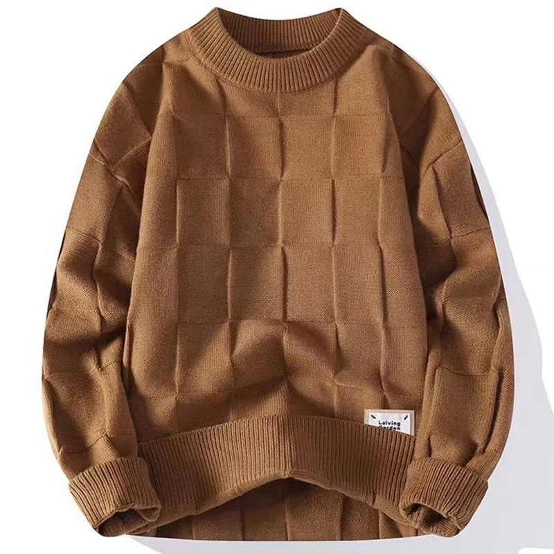 Top Trends: Fashion O-Neck Spliced All-match Solid Color Sweaters Men&#039;s Clothing 2023 Autumn Winter Loose Korean Pullovers Casual Tops Shoppable Styles