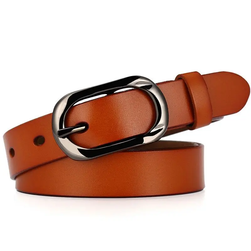 Top Trends: Genuine Leather Belts For Women Fashion Pin Buckle Woman Belt High Quality Second Layer Cow Skin Strap Female Width 2.3 Cm Shoppable Styles - Image 4