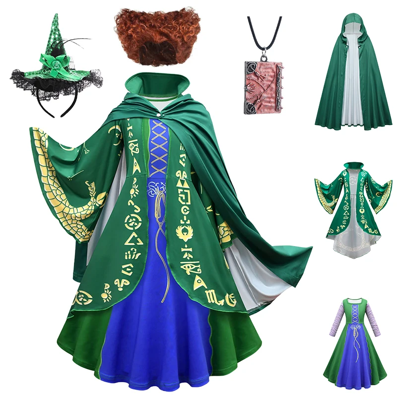 Top Trends: Hocus Pocus 2 Halloween Children Cosplay Costume Winter Carnival 2-12Year Girls Masquerade Party Vampire Witch Winifred Dress Up Shoppable Styles