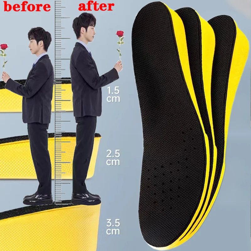 Top Trends: Invisible EVA Height Increase Insoles For Women Men 1.5cm 2.5cm 3.5cm Breathable Comfortable Shock Absorption Increase Full Pad Shoppable Styles