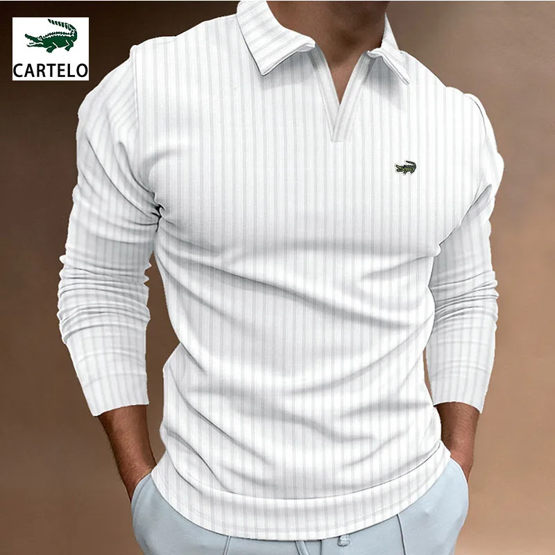 Top Trends: New Autumn Fashion Men's Polo Shirt Solid Color Long Sleeve Embroidery Brand Polo Shirt Casual Sports Top S-3XL Shoppable Styles - Image 2