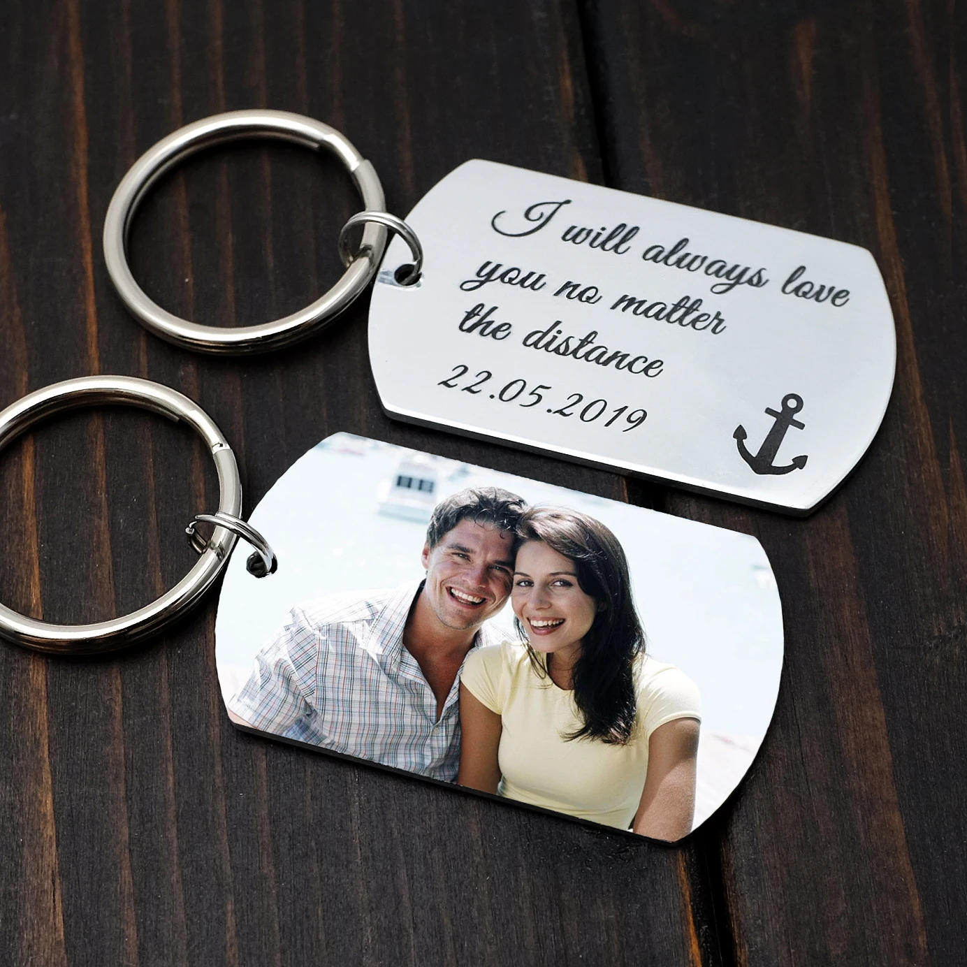 Top Trends: Personalized Photo Keychain Picture Keyring Personalized Picture Keepsake Dogtag Keychain Gift For Him Boyfriend Gift Shoppable Styles