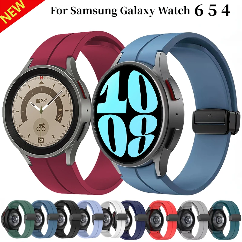 Top Trends: Magnetic Loop Strap For Samsung Galaxy Watch 6 5 4 40mm 44mm 5 Pro 45mm Sports Slicone Bracelet Galaxy 6 Classic 47mm 43mm Band Shoppable Styles