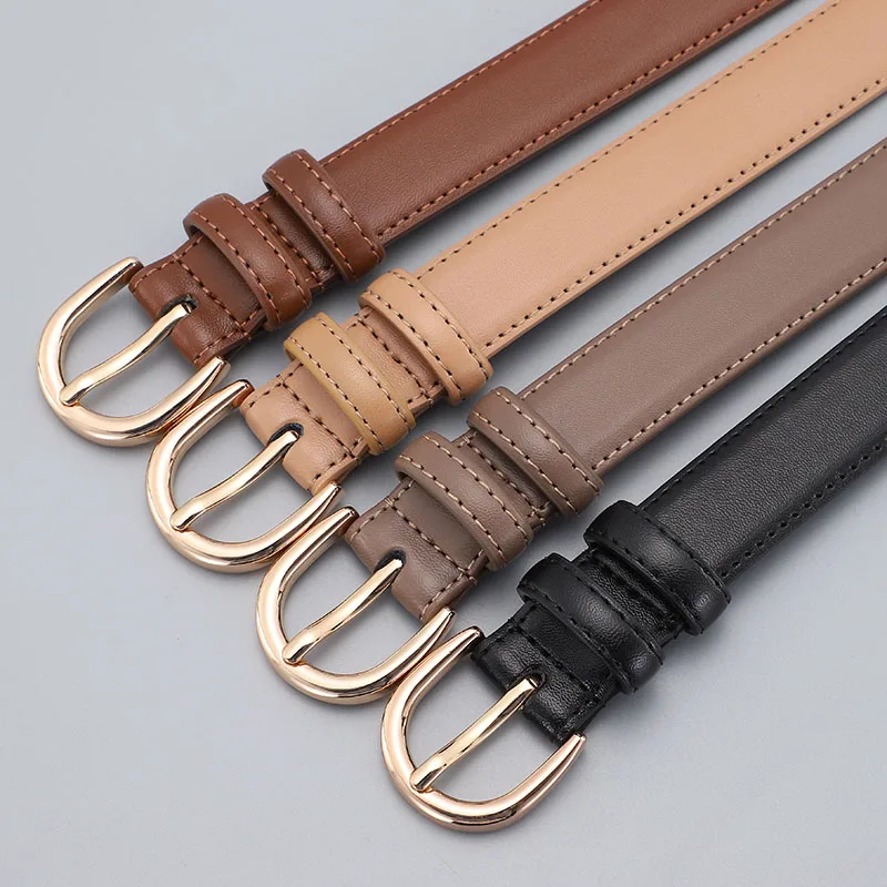 Top Trends: Women's Leather Belt Luxury Brand Designer Belt Simple Fashion With Jeans And Trousers Decorated Belt High-quality Alloy Buckle Shoppable Styles - Image 5