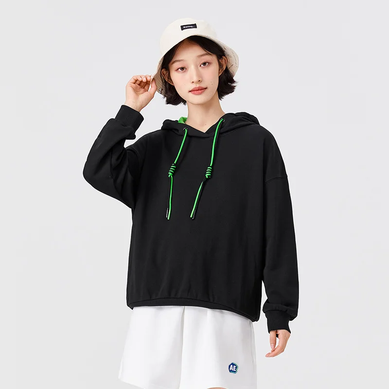 Top Trends: Semir Sweatshirt Women Hooded 2021 Spring And Autumn New Tops Short Hoodies Trendy Spring And Autumn Thin Sections Shoppable Styles