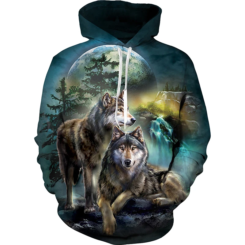 Top Trends: New Animal 3d Print Wolf Men Hooded Long Sleeve Sweater Streetwear Tops Sweatshirts Casual Sweat Y2k Hoodies Oversize Clothing Shoppable Styles