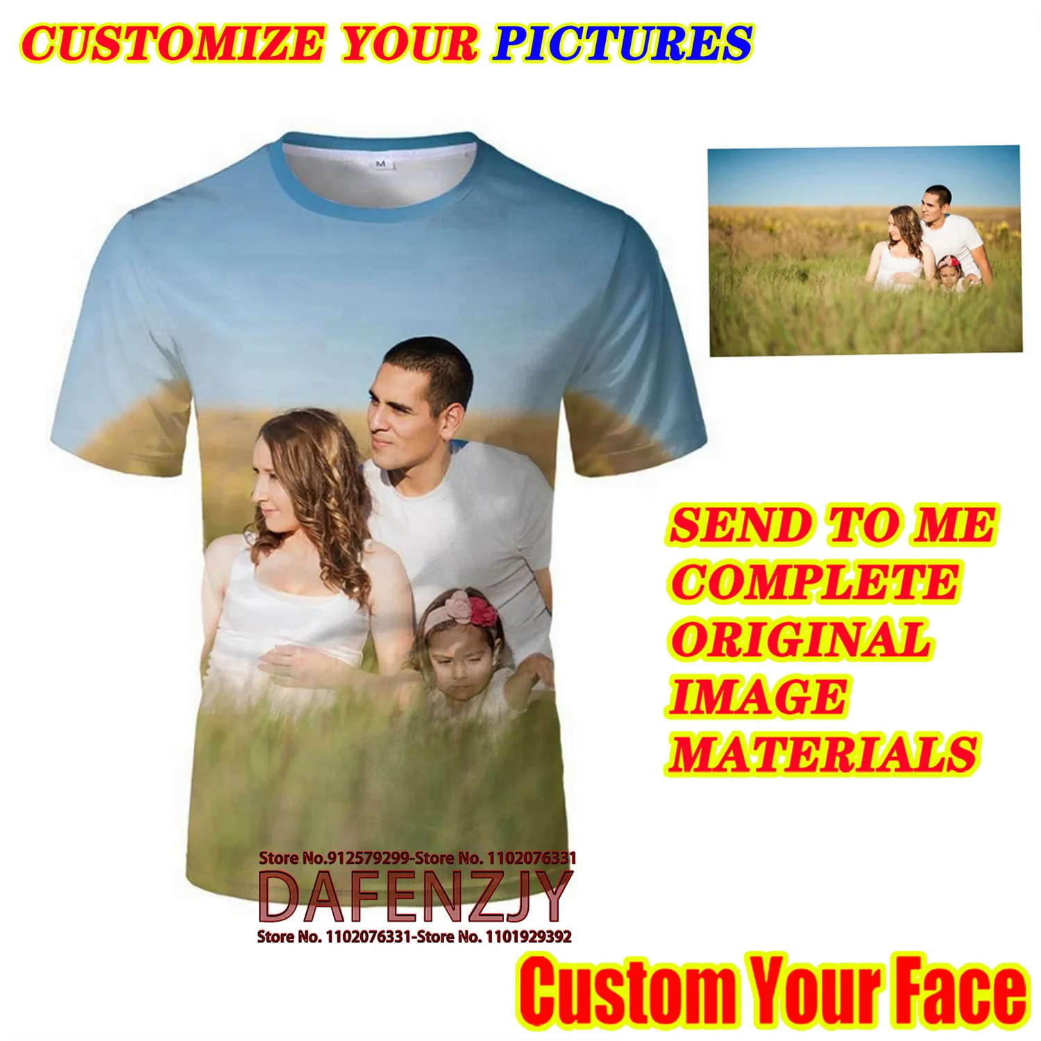 Top Trends: 3d Printed Custom Your Photo / name T Shirt Men / women Short Sleeve Harajuku Tshirt Female T-shirt Customized Top Male Tee Shoppable Styles