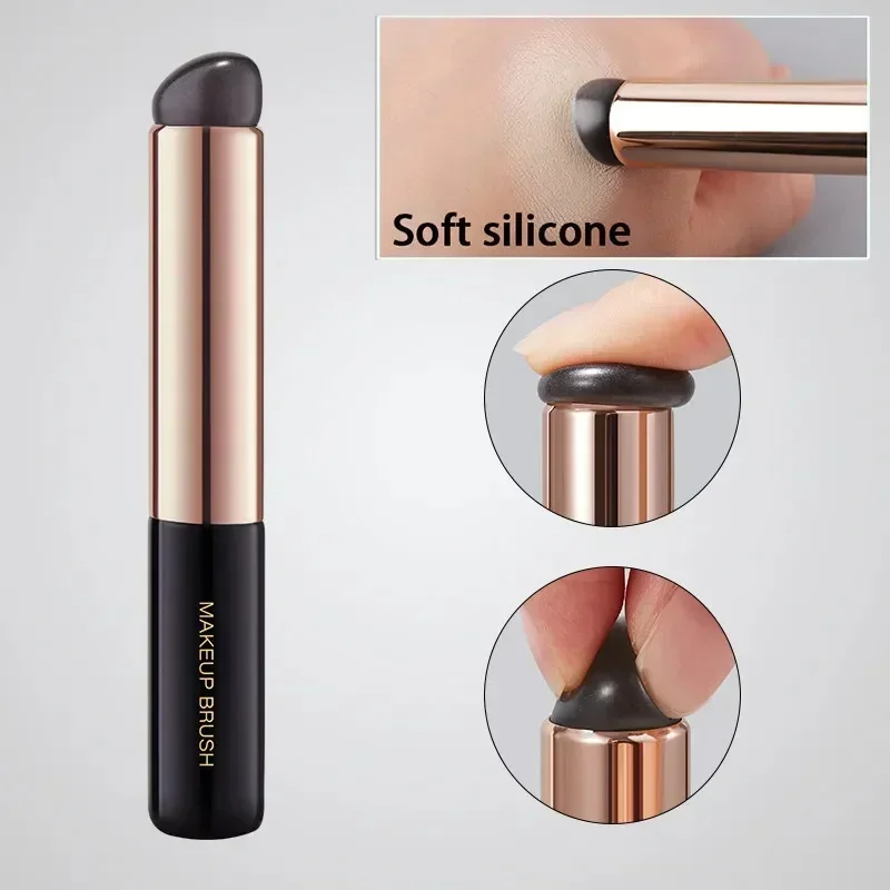 Top Trends: Silicone Lip Brush Soft Angled Concealer Brushes Dual-use Round Q Head Concealer Makeup Brush Lip Dyeing Brush Lipstick Brushes Shoppable Styles