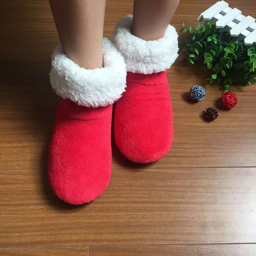 Top Trends: Winter Home Slipper Boot Women Non Slip Thickened Warm Children Fleece Soft Indoor Plush Cotton Female Floor Shoes House Men Shoppable Styles - Image 5