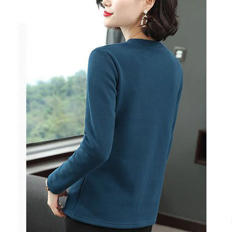 Top Trends: Autumn Winter O Neck Loose Casual Printting Sweatshirt Ladies Add Velvet Fashion Pullover Top Women Warm All-match T-shirt Tee Shoppable Styles - Image 6