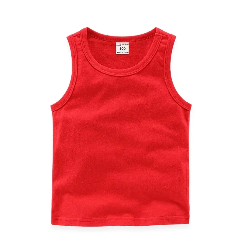 Top Trends: 2024 Candy Color Girls Sleeveless Vest Sports Undershirts Kids Singlet Cotton Underwear Summer Children Boy Tops Beach Clothing Shoppable Styles - Image 2