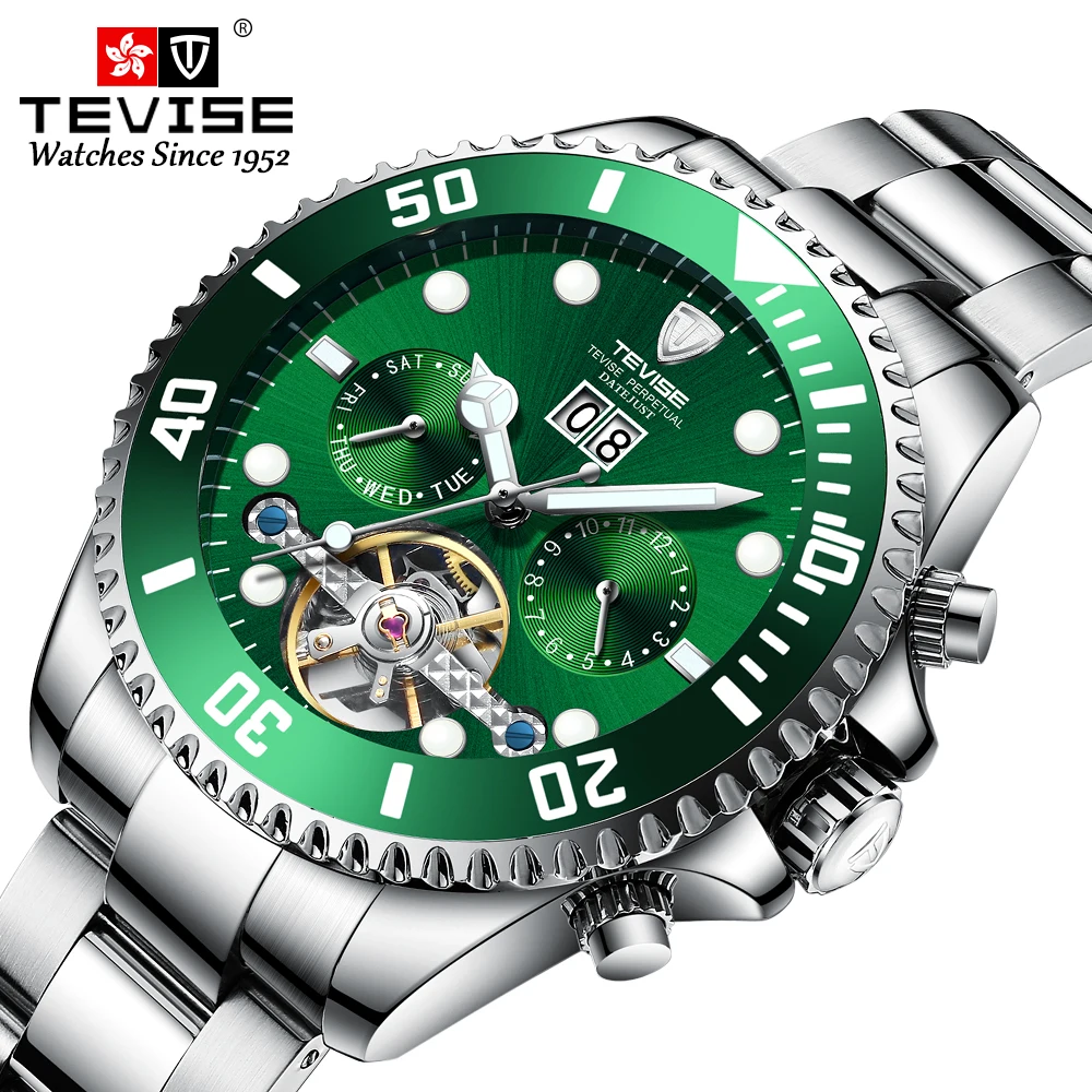 Top Trends: TEVISE Automatic Mechanical For Men Waterproof Luxury Luminous Business&Fashion Stainless Steel Wristwatch Shoppable Styles