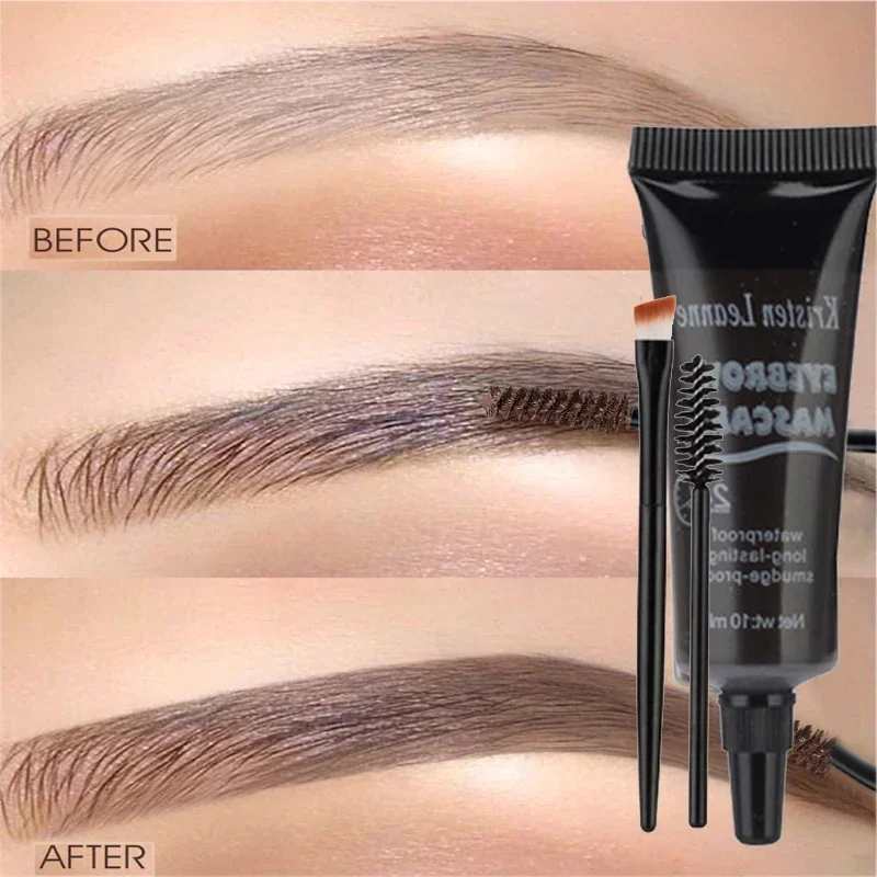 Top Trends: 4 Color Eyebrow Gel Cream With Brush Waterproof Lasting Fast Tint Easy Dye DIY Natural Enhancers Brow Tattoo Tin Makeup Cosmetic Shoppable Styles