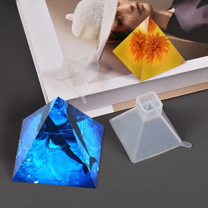 Top Trends: Silicone Mold Casting For DIY Epoxy Resin Gypsum Triangular Pyramid Art Crafts Accessories Making Supplies Deco Parts Materials Shoppable Styles - Image 4