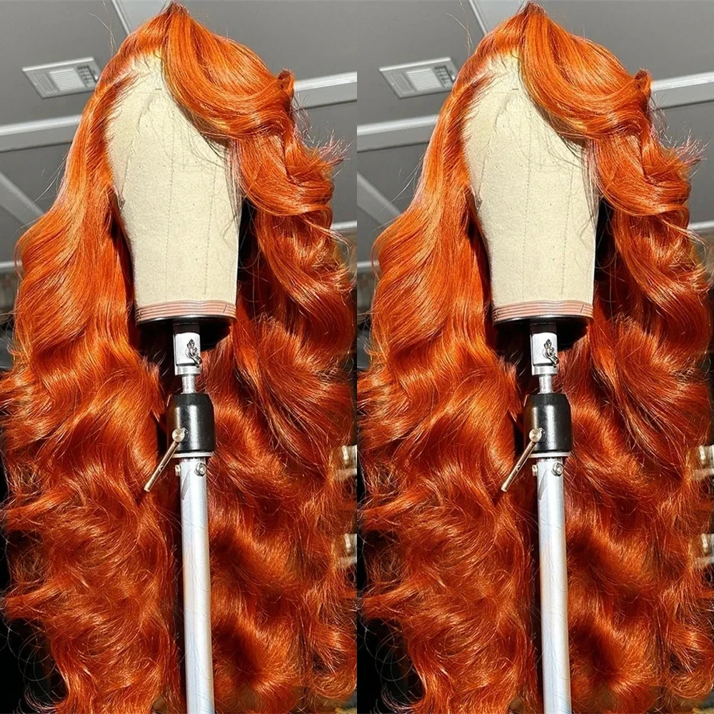 Top Trends: Body Wave Ginger Orange 13x6 HD Lace Front Wigs Human Hair Brazilian Remy Colored Pre Plucked 13x4 Human Hair Lace Frontal Wig Shoppable Styles