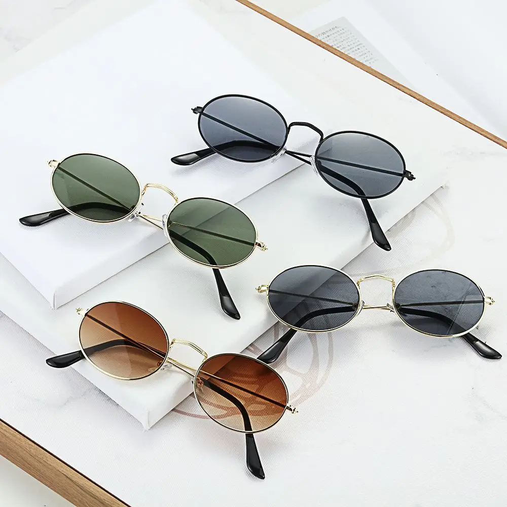 Top Trends: Oval Sunglasses Women Female Eyewear Driver Goggles Gold Small Retro Vintage Sexy Round Sunglasses Frame Streetwear Accessories Shoppable Styles