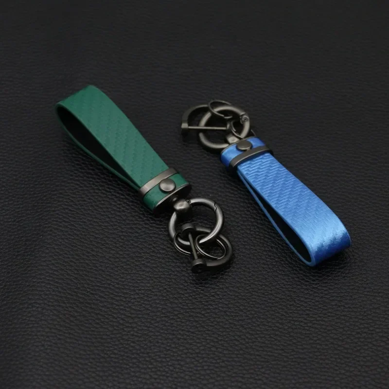 Top Trends: Carbon Fiber Keychain For Men And Women Retro Vintage High-end Key Chains Keyring Car Logo Key Ring Gift Shoppable Styles - Image 4