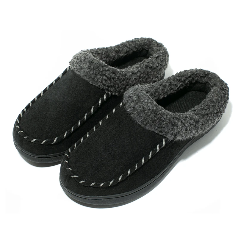 Top Trends: Men Winter Warm Slippers Fur Slippers Men Plush Slipper Cotton Shoes Non-slip Solid Color Home Indoor Casual Slippers Size 49 50 Shoppable Styles