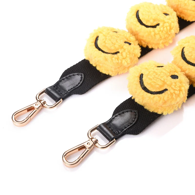 Top Trends: 35CM 105cm Shoulder Strap Smiley Face Handbags Replacement Crossbody Leather Wide Straps Bag Part & Accessories For Girls Gift Shoppable Styles - Image 2