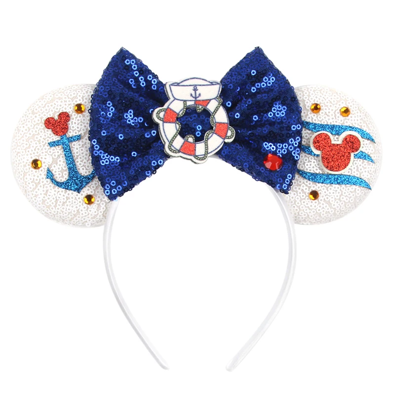 Top Trends: 2023 Cute Disney 3.3&quot; Mouse Ears Headband For Children Bling 5&quot; Bow Hairband DIY Festival Party Hair Accessories Boutique Shoppable Styles