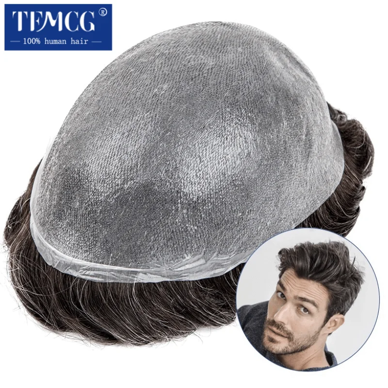 Top Trends: Toupee Men Ultra Thin Skin 0.03mm Natural Human Hair Replacement System Male Wig Hair Capillary Prosthesis Remy Hair Man Wig Shoppable Styles