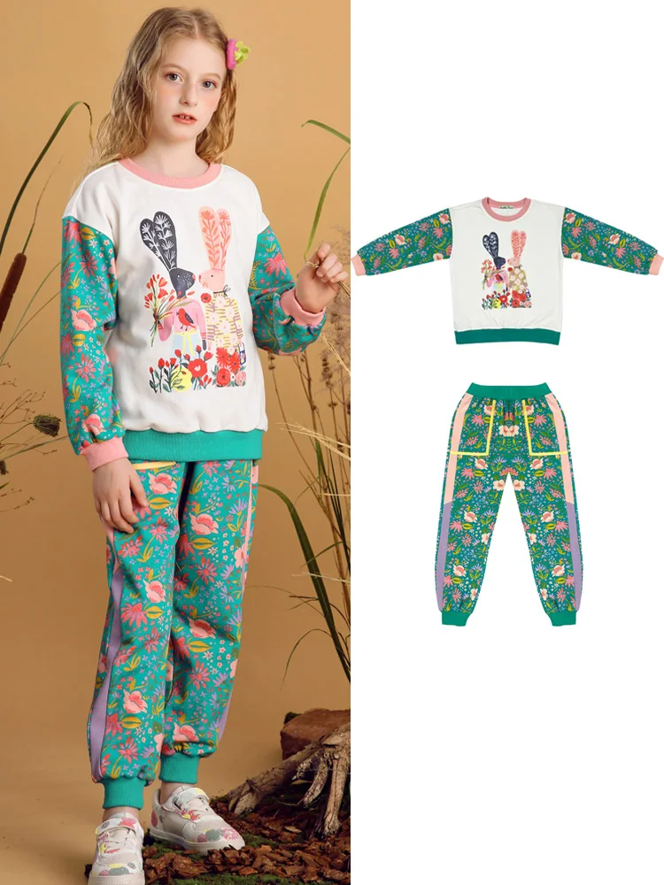 Top Trends: Kid's Sport Set Long Sleeve Printed Sweatshirt And Elastic Waist Pant Shoppable Styles