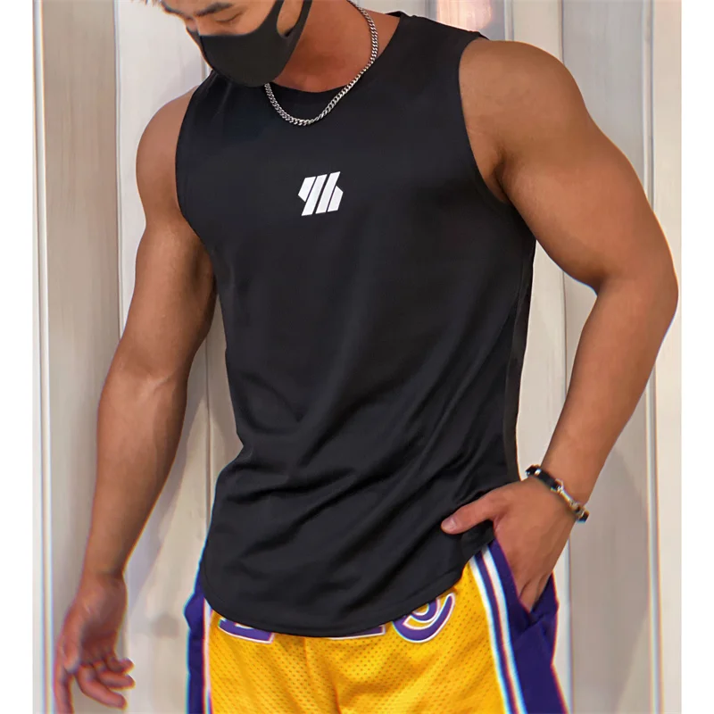 Top Trends: 2023 Newest Summer Gym Vest High Quality Mesh Shirt Sleeveless T-shirts Men Tank Tops Running Fitness Sports Vest Men Clothing Shoppable Styles