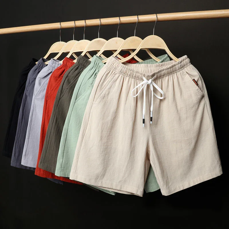 Top Trends: Big Size 9XL Summer Linen Casual Shorts Essentials Solid Elastic Waist Pocket Loose Casual Versatile Sports Beach Short Pants Shoppable Styles