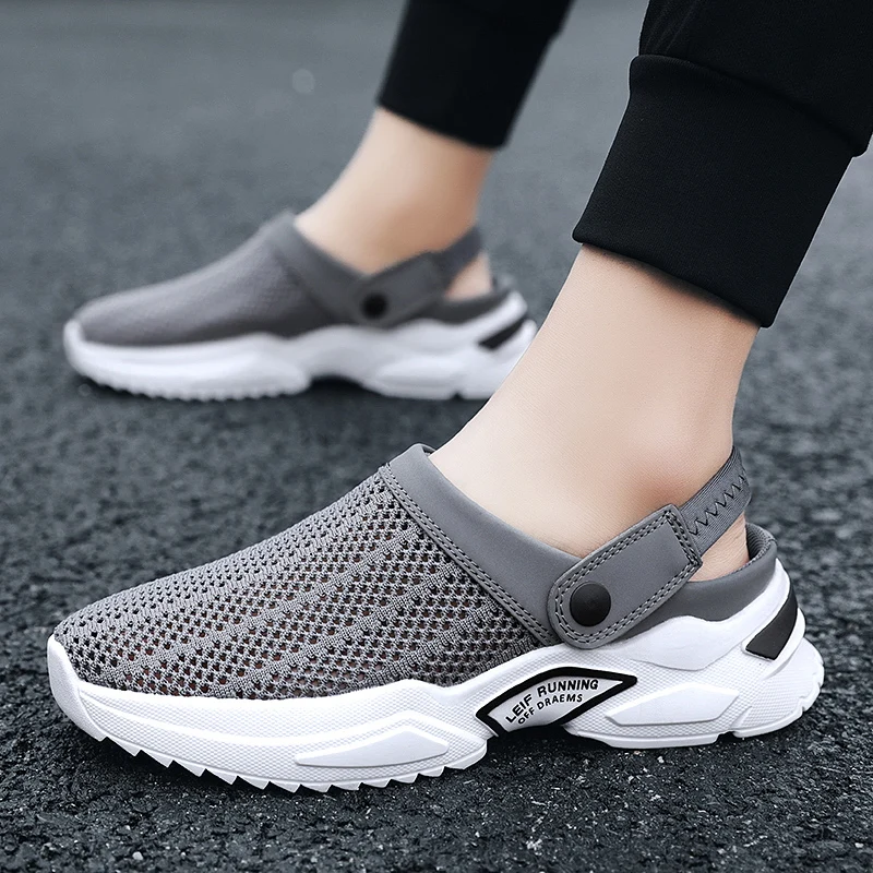 Top Trends: Men Mesh Sandals Slip On Lightweight Sneakers Breathable Outdoor Clogs Fashion Walking Shoes Slippers Mens Loafers Beach Shoes Shoppable Styles