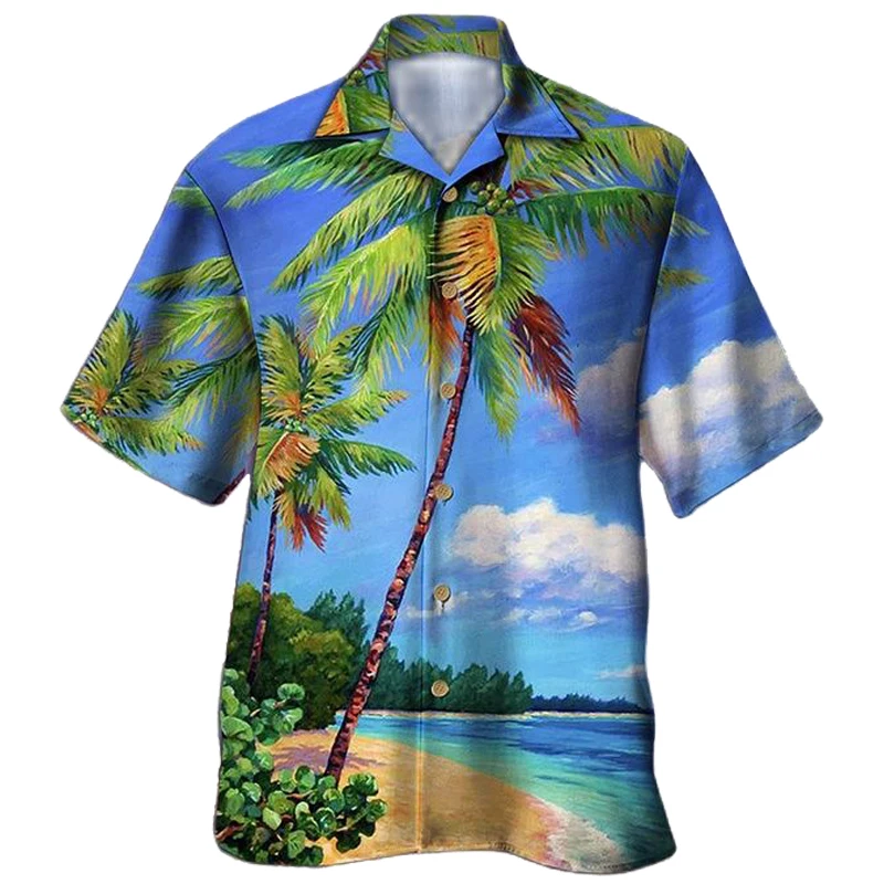 Top Trends: Hawaiian Shirt Summer Hot Sale Beach Style Unisex Shirt Fashion Casual Short Sleeve Oversized Comfortable Breathable Shirt Tops Shoppable Styles