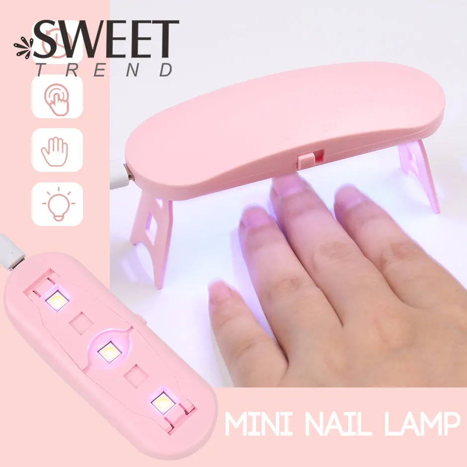 Top Trends: Mini UV Led Nail Lamp UV Gel Polish Drying Lamp Professional 6W Small Pink Nail Dryer Manicure Machine For Nails Accessories Shoppable Styles