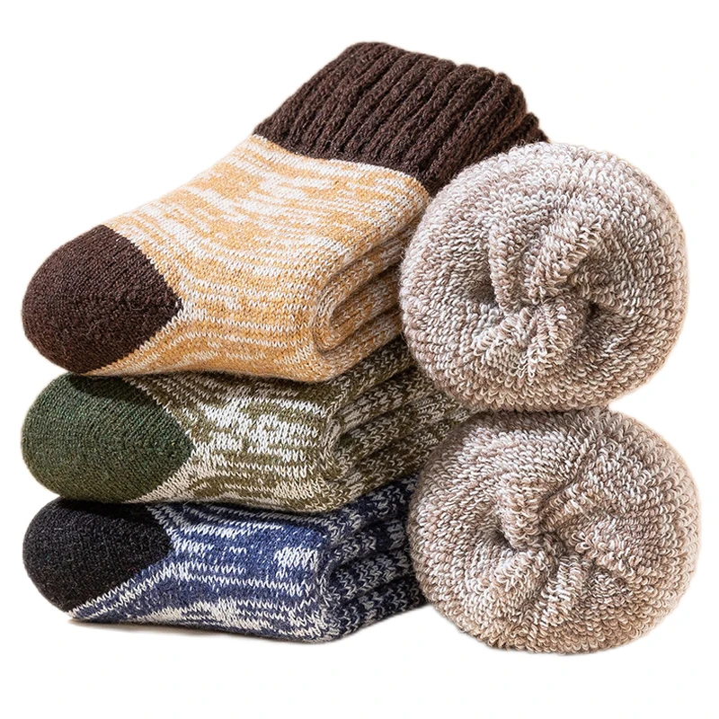 Top Trends: Winter Thermal Warm Wool Socks Super Thick Retro Casual Crew Cut Soft Cozy Men Hiking Boot Socks Shoppable Styles