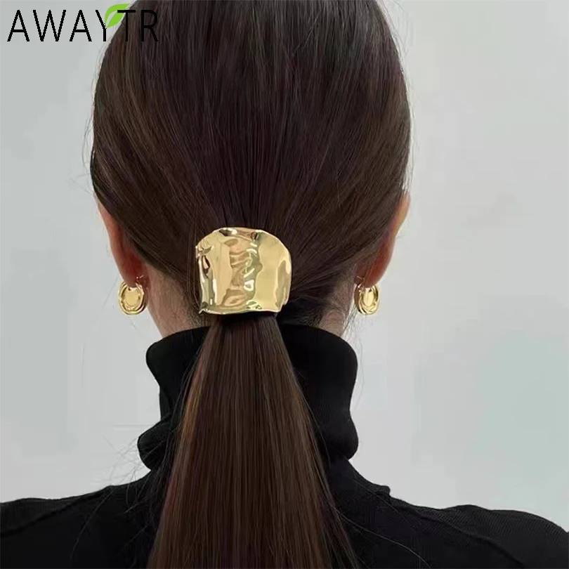 Top Trends: Korea Metal Insert Hairpin High Grade Copper Cast Concave And Convex Craft Hair Buckle Ponytail Retro Clip Hair Fork Hair Clip Shoppable Styles