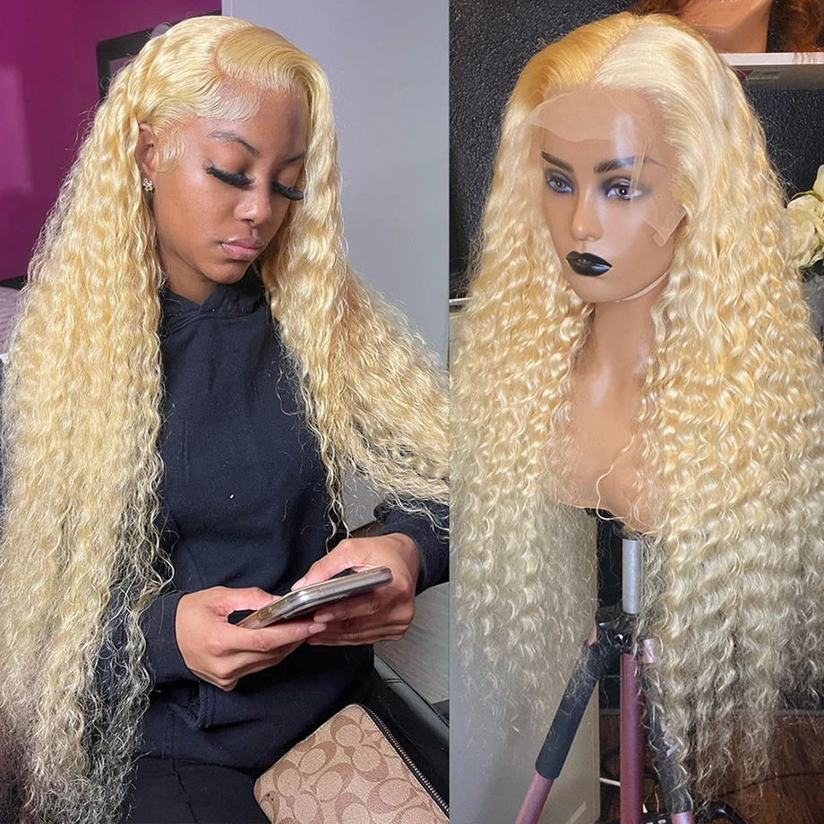 Top Trends: Blonde 613 Lace Front Wigs 13x4 Hd Lace Wig 30 Inch Deep Wave Frontal Wig Curly Water Wave Wigs Human Hair 613 Lace Frontal Wig Shoppable Styles