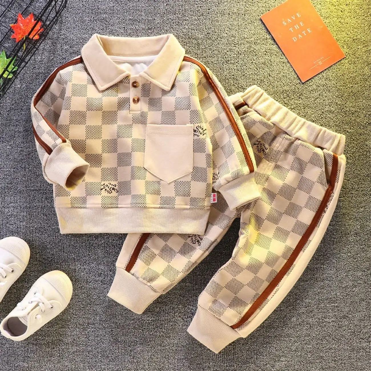 Top Trends: Boys' Autumn Suit Foreigner 2023 New Handsome Children's Baby Sweater Pants 2-Piece Toddler Clothing Set 9M 12M 2T 4T 5T 6T Shoppable Styles