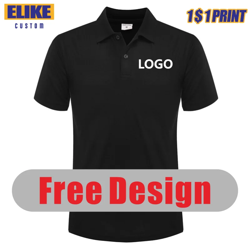 Top Trends: Elike Summer Causal Polo Shirt Custom Logo Printed Text Picture Brand Embroidery Personal Design Breathable Men And WomenTops Shoppable Styles