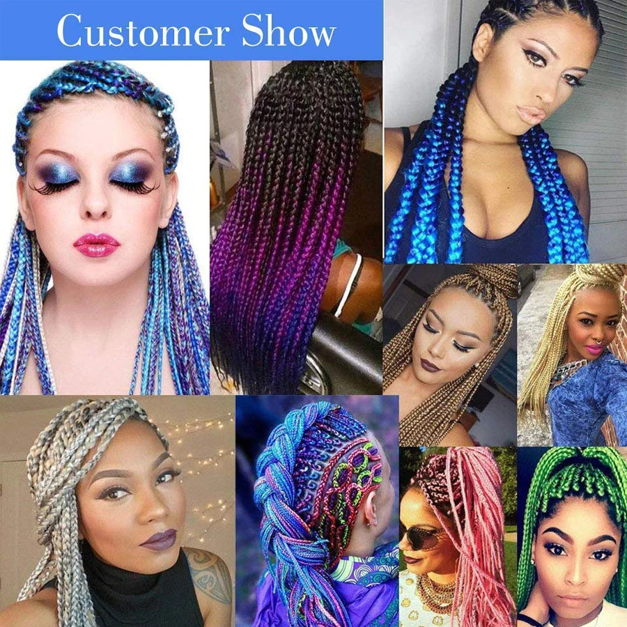 Top Trends: Synthetic Jumbo Braiding Hair Braids Hair Extension Pure Ombre Colors High Temperature Fiber Extensions For Women Shoppable Styles - Image 6