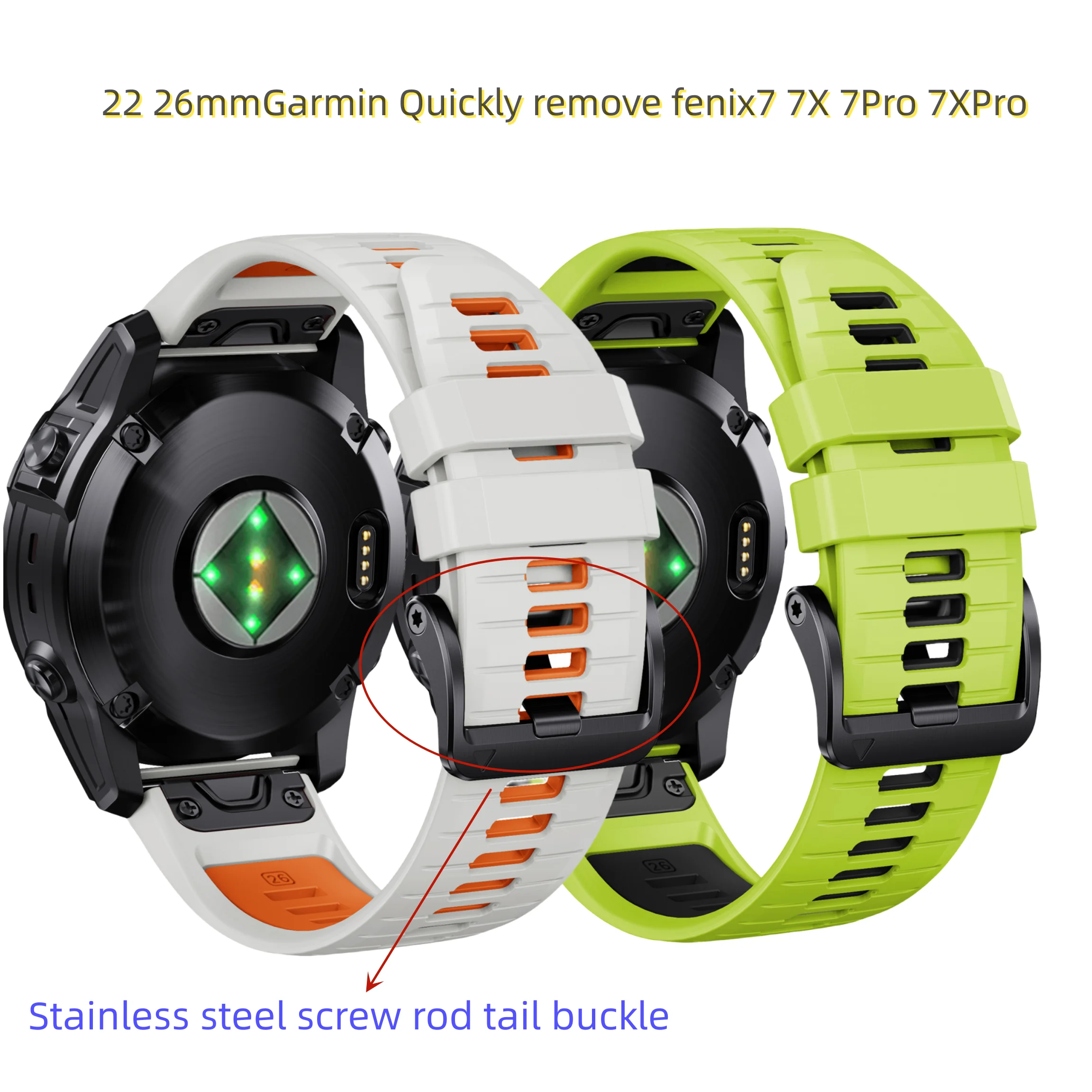 Top Trends: Runcool 22 26mm Compatible With Garmin Fenix7Pro 7XPro 7 7x 6 6xpro 5 5x Quick Release Dual Color Silicone Strap Instinctive 1 2 Shoppable Styles