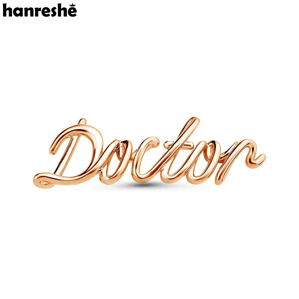 Top Trends: Hanreshe Gold Color Metal Doctor Brooch Pins Fashion Creative Letter Medical Jewelry Lapel Badge Gift For Doctor Nurse Shoppable Styles